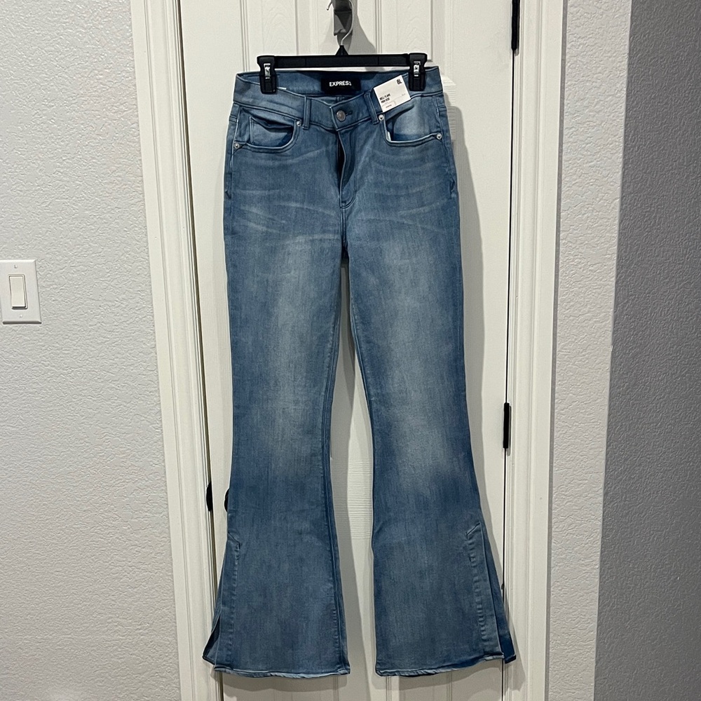 Express Light Blue Flare Jeans